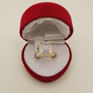 Inel Logodna din Aur 14k cu Pietre Zirconiu