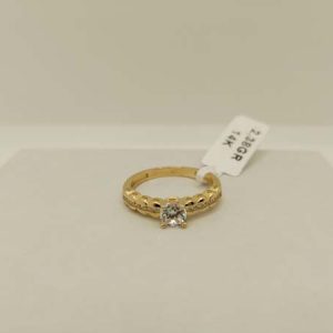 Inel de Logodna din Aur galben cu Piatra Zirconiu