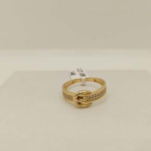 Inel Dama din Aur galben 14k cu Pietre de Zirconiu