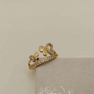 Inel Coroana din Aur 14k cu Pietre Zirconiu