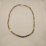 Lant Barbati cu Zale  din Aur Alb și Galben