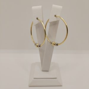 Cercei  de Dama, rotunzi din Aur de 14k