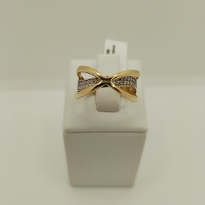 Inel dama din Aur de 14k cu Pietre Zirconiu