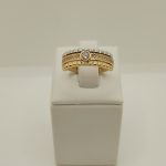 Inel dama tip Verigheta din Aur 14k cu Pietre Zirconiu